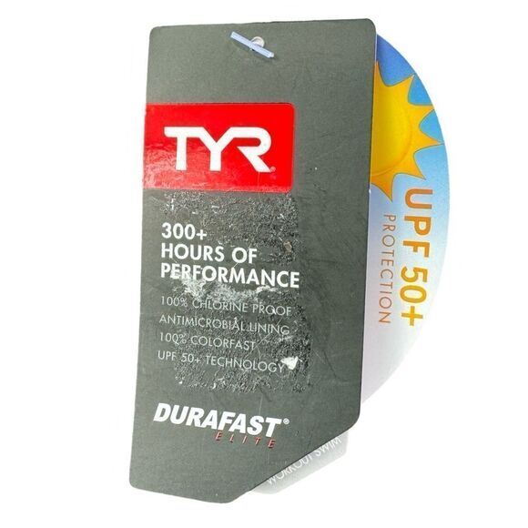 TYR Durafast Elite Women's Diamond Controlfit Swimsuit - Carbon Hex- 10 - NWT - Picture 14 of 16